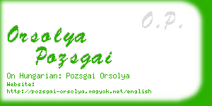 orsolya pozsgai business card